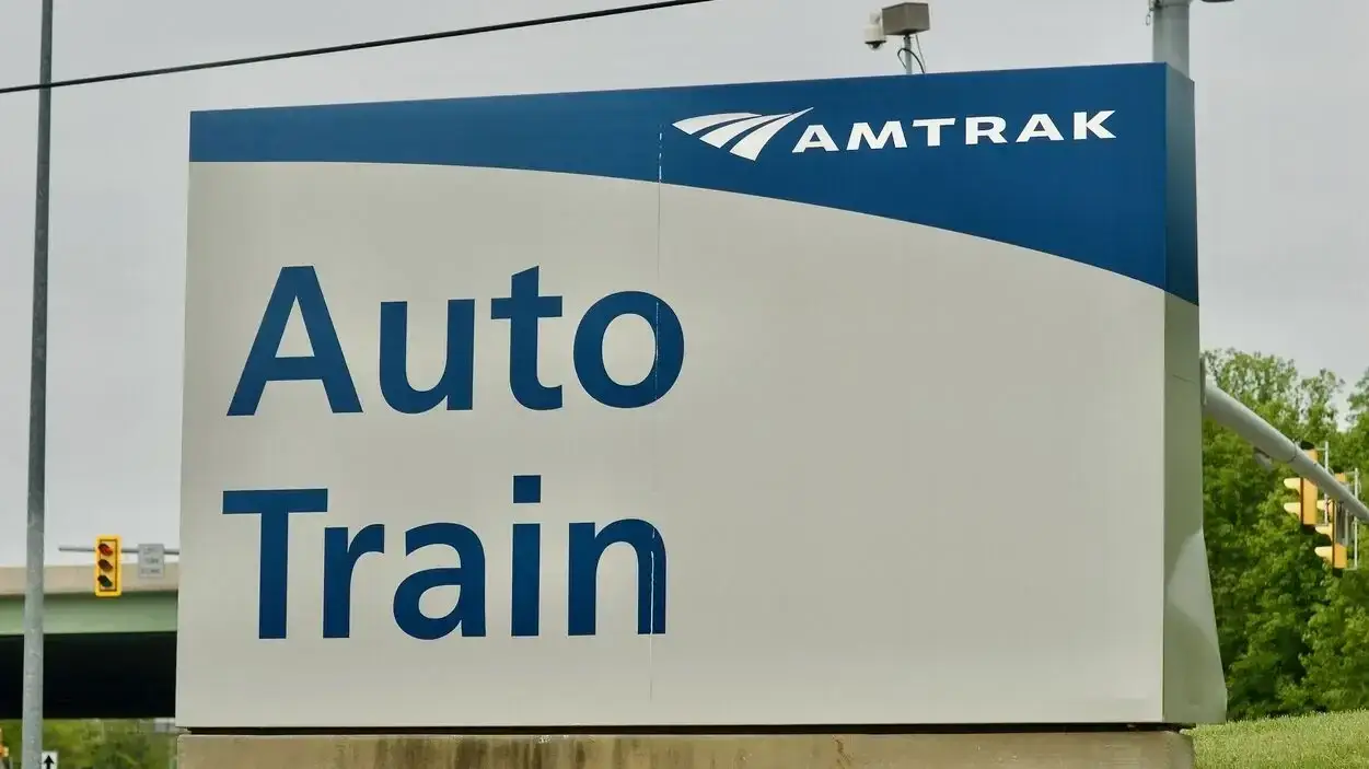 Amtrak Auto Train transporting vehicles